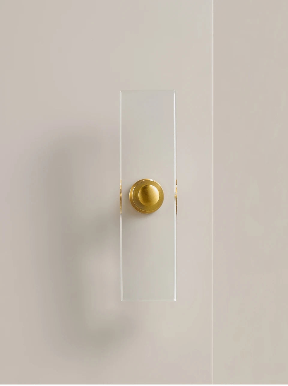 Brass Acrylic Rectangular T-bar Pull - Knobsy