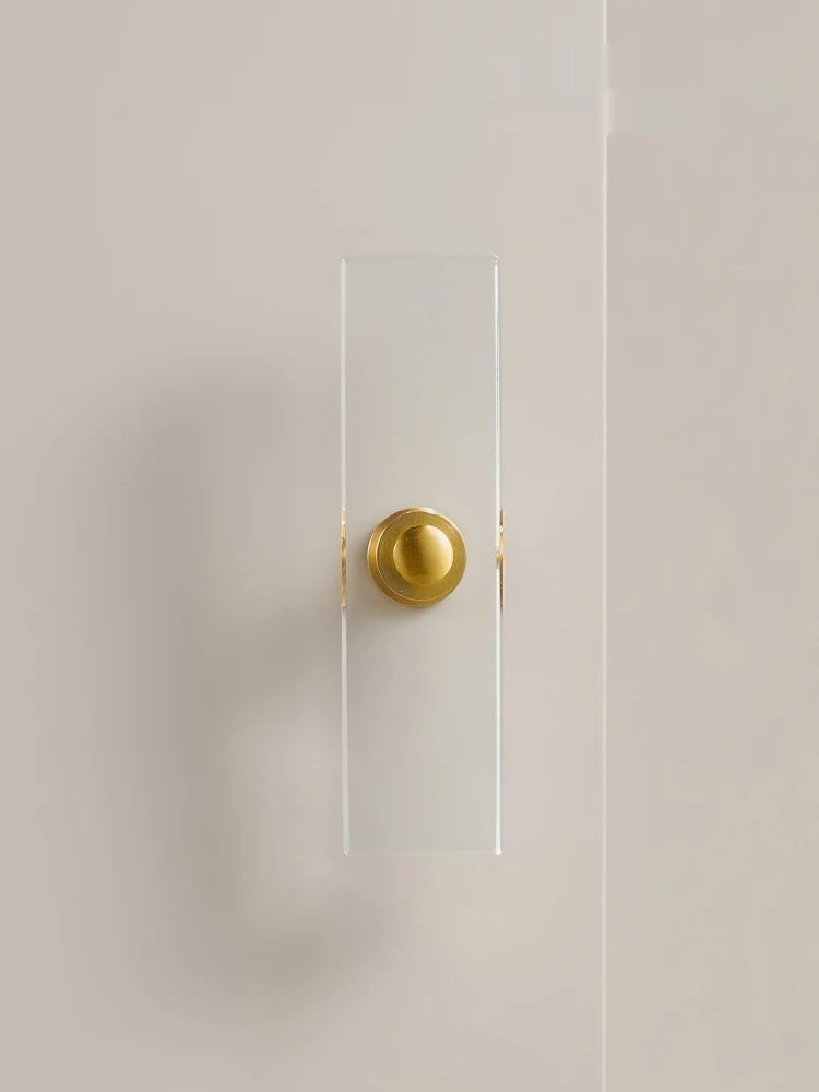 Brass Acrylic Rectangular T-bar Pull - Knobsy