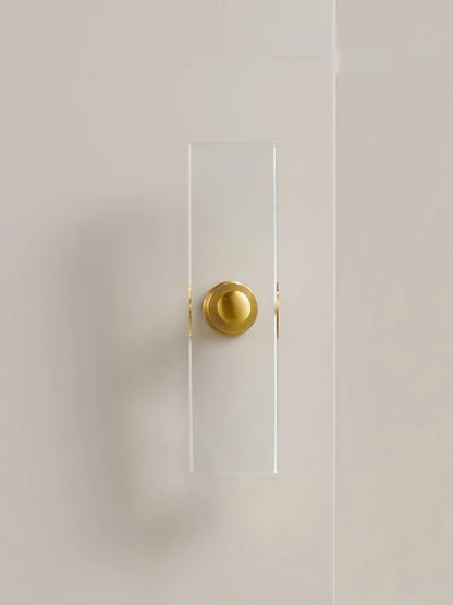 Brass Acrylic Rectangular T-bar Pull - Knobsy