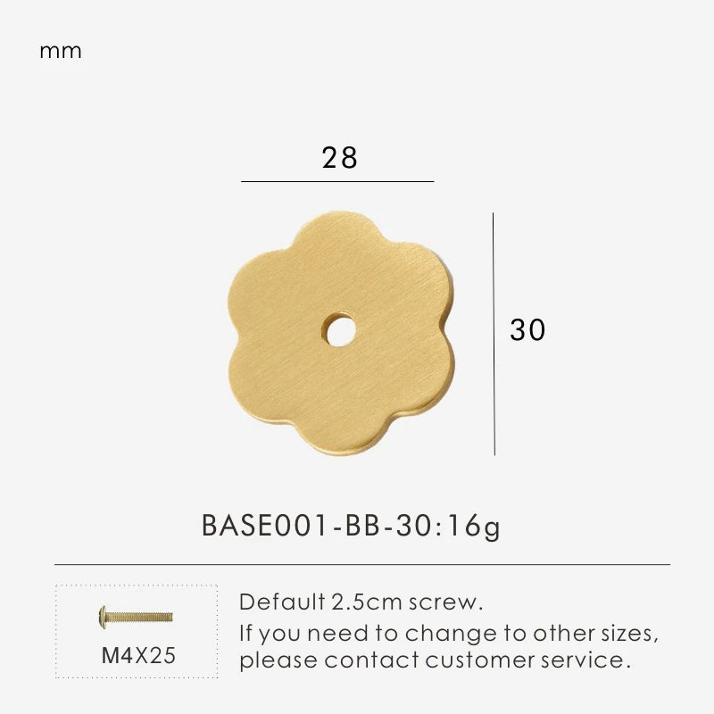 Brass Hexapetalous Flower Decorative Knob - Knobsy