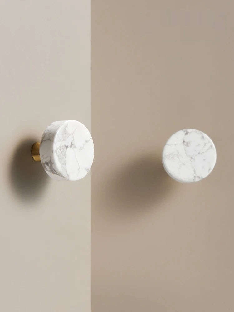 Brass Marble Crystal Natural Stone Knob - Knobsy