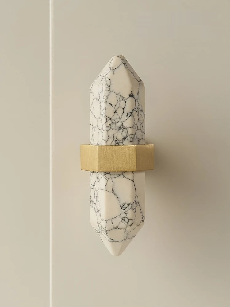 Brass Marble Decorative T-bar Knob - Knobsy