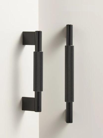 Brushed Cross Knurled Long Appliance Pull Bar - Knobsy