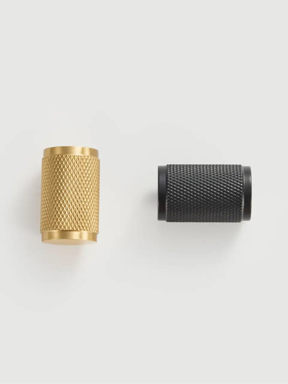 Diamond-cut Knurled Gold Black T-bar Handle - Knobsy