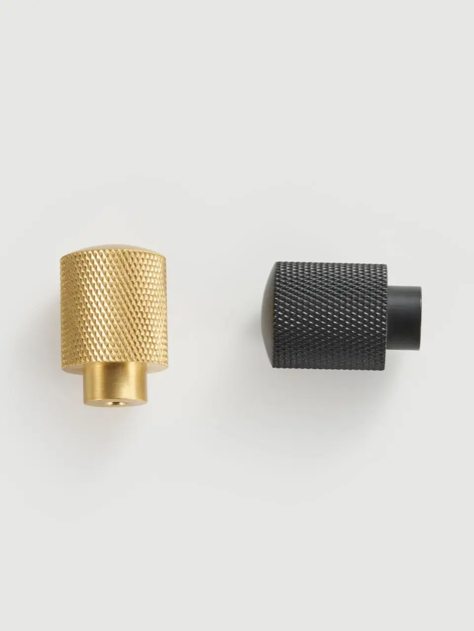 Diamond-cut Knurled Gold Black T-bar Handle - Knobsy