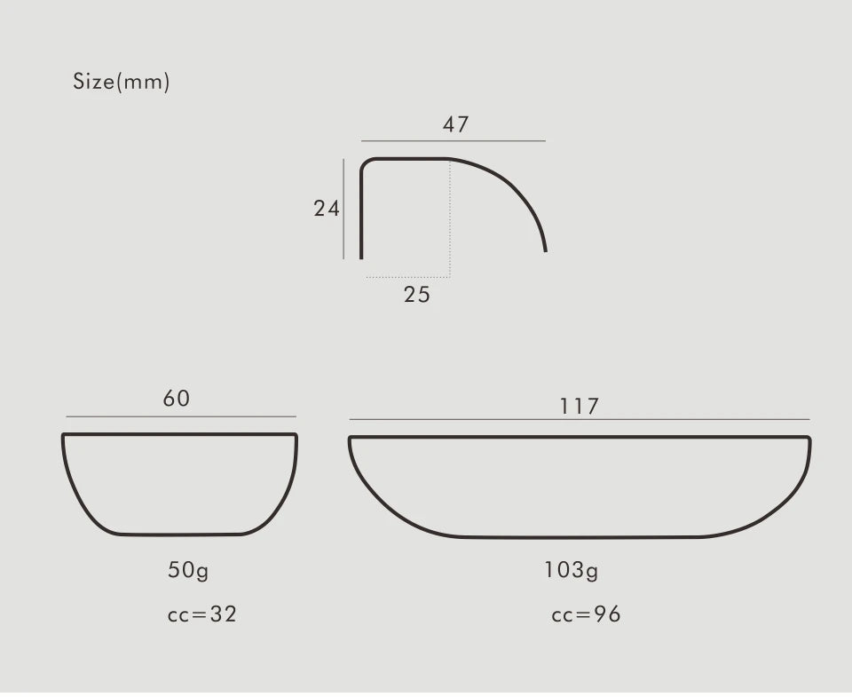 Fold Short Edge Curved Handle - Knobsy