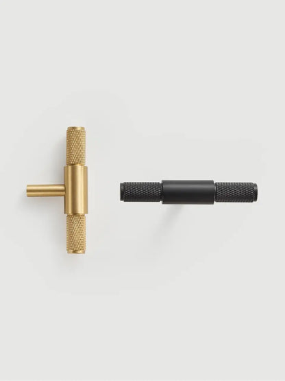 Knurled Diamond British Modern T-bar Handle - Knobsy