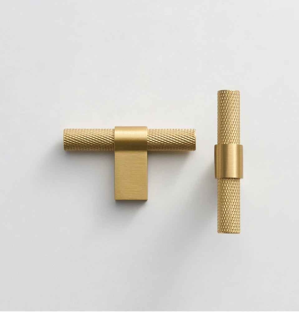 Knurled Patterned Extended Length T-bar Pull - Knobsy