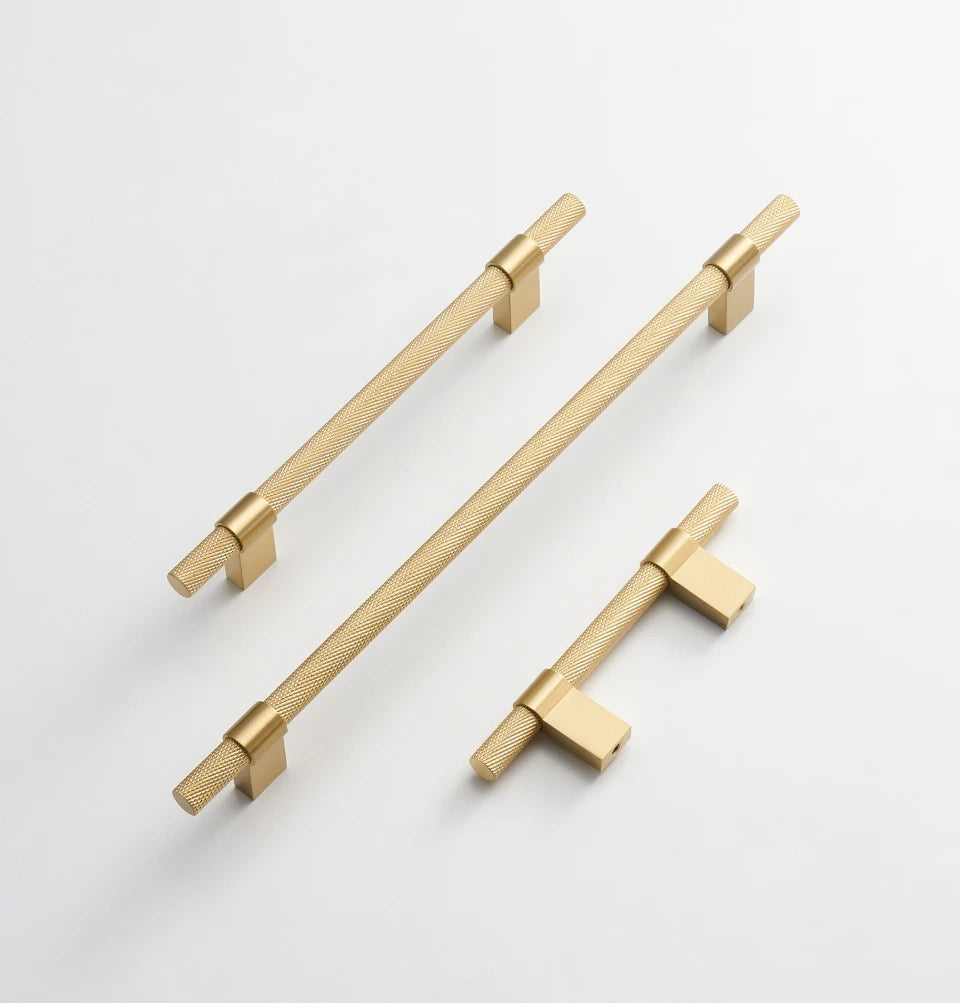 Knurled Patterned Extended Length T-bar Pull - Knobsy