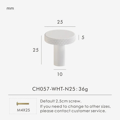 Knurled Patterned Matte Knob - Knobsy