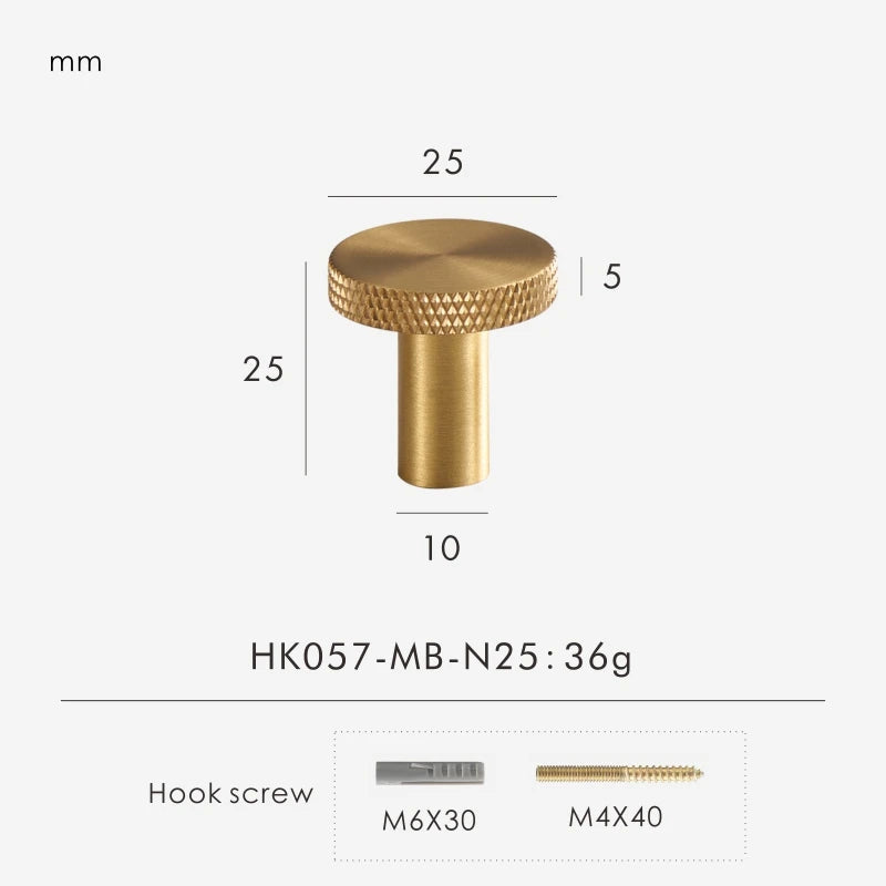 Knurled Patterned Matte Knob - Knobsy