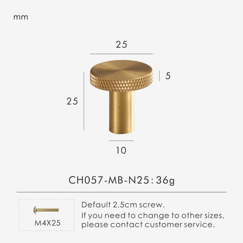 Knurled Patterned Matte Knob - Knobsy