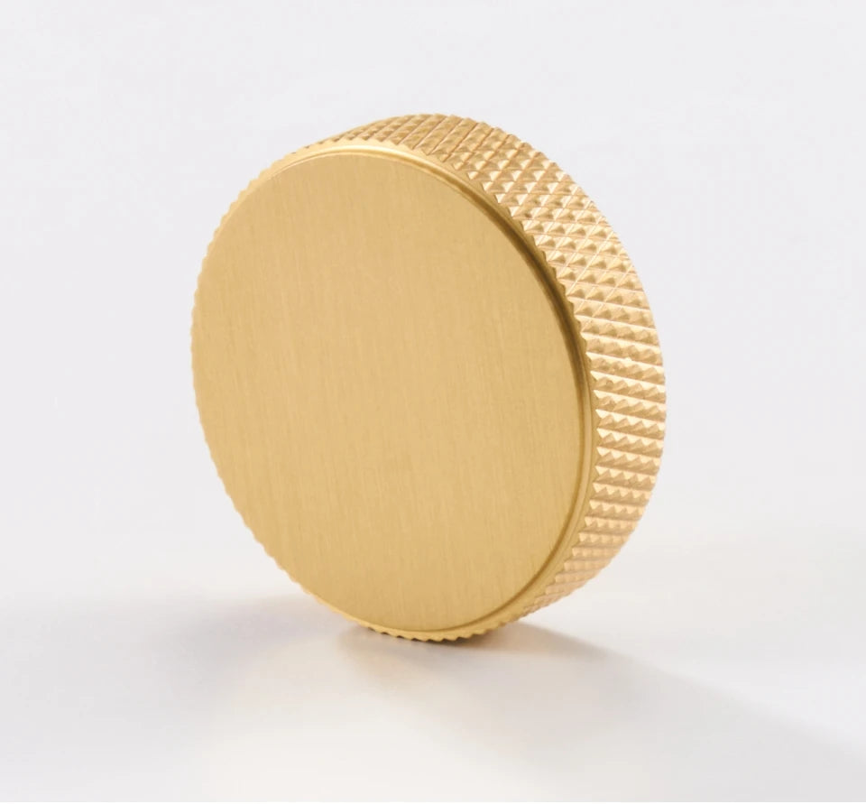 Knurled Round Exquisite Brass Anti-Slip Knob - Knobsy