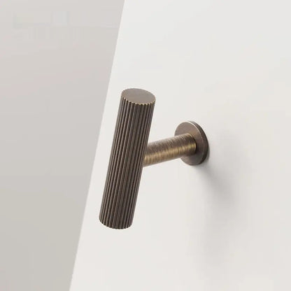 Linear Stripe Antique Brass T-bar Pull Handle