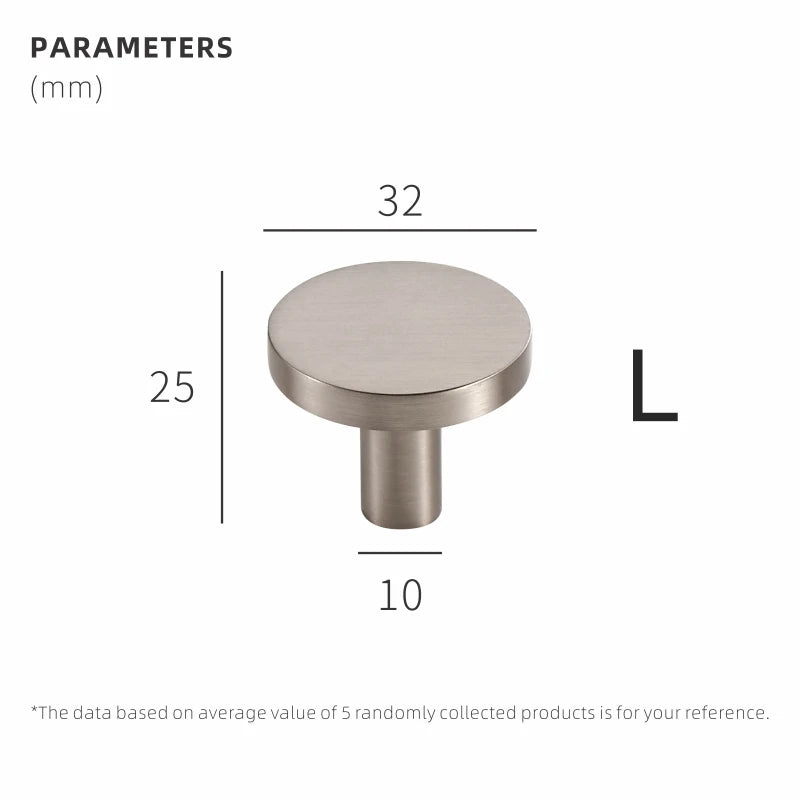 Modern Brushed Nickel Silver Round Hexagon Pull Knob