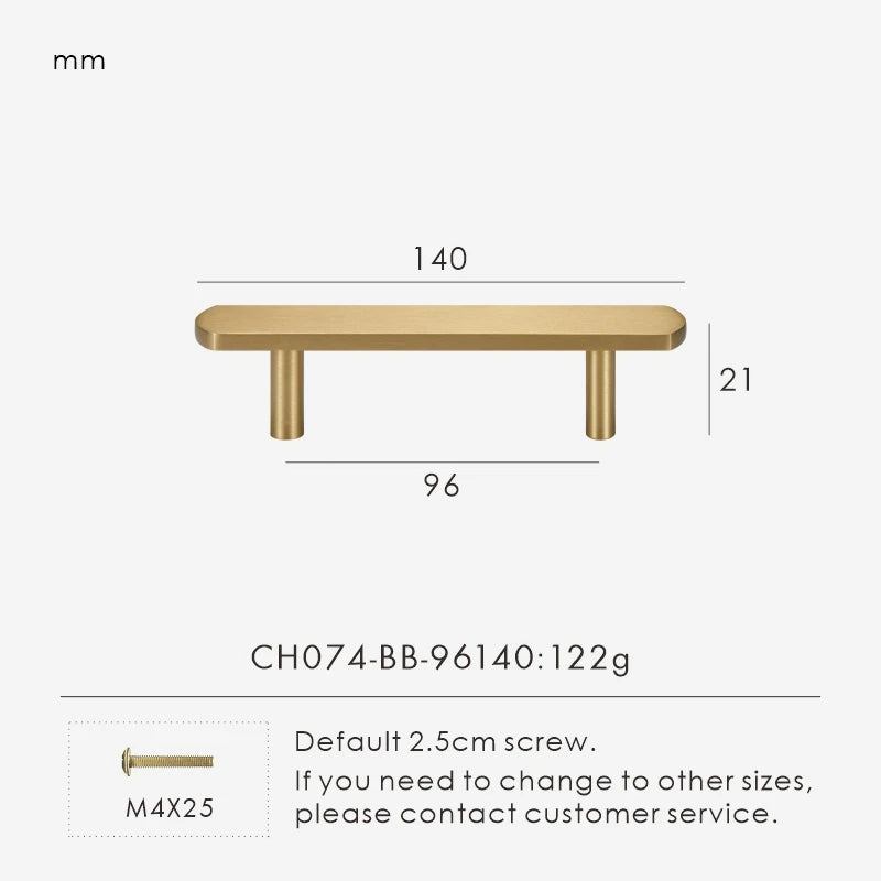 Plain Extended Length Door Pull Bar - Knobsy