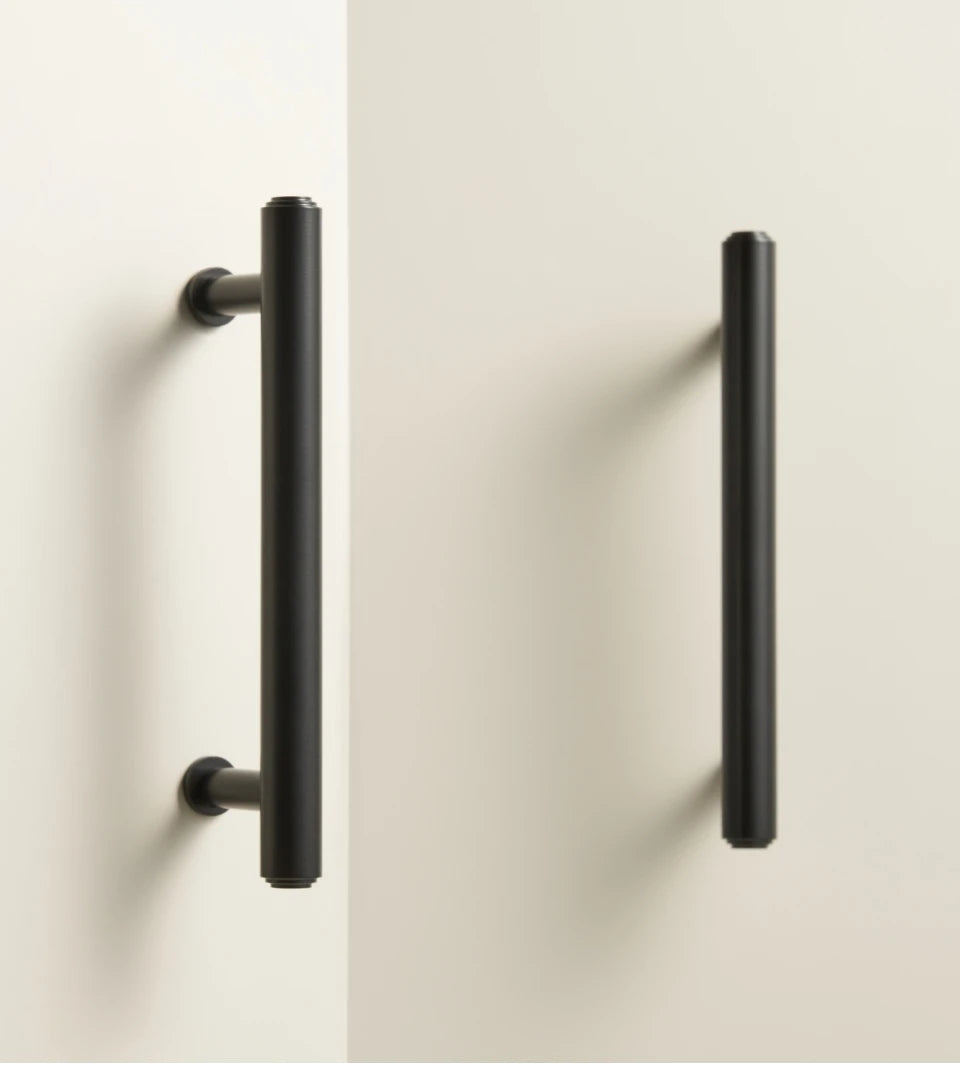 Plain Matte Black T-bar Handle - Knobsy