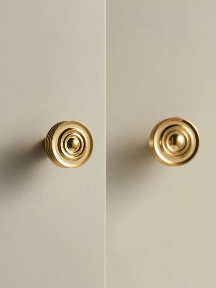 Solid Brass Bright Gold French Knob - Knobsy