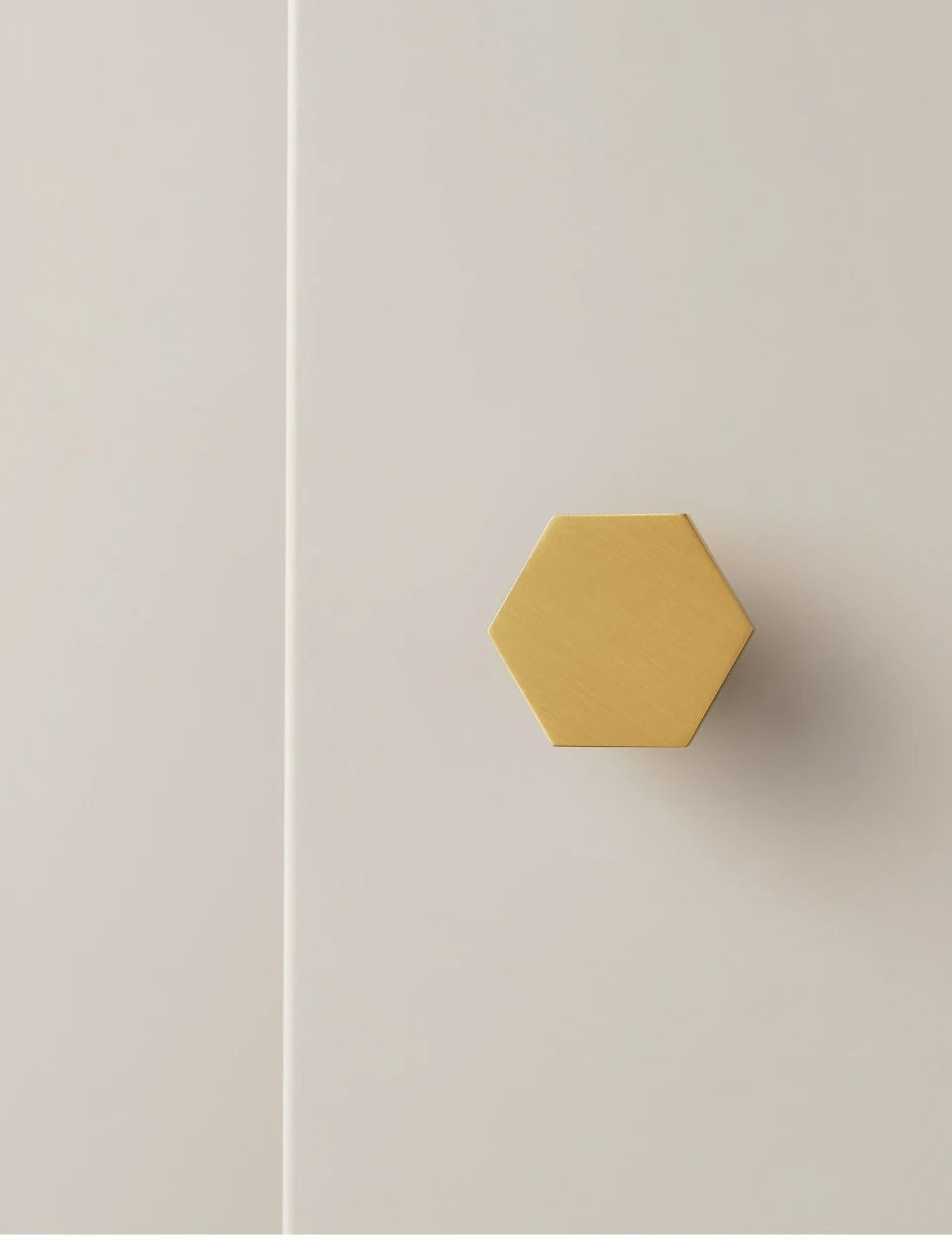 Solid Brass Hexagon Single Knob - Knobsy