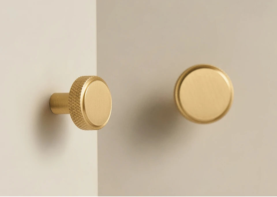 Solid Brass Knurled Antique Bronze T-bar Knob - Knobsy