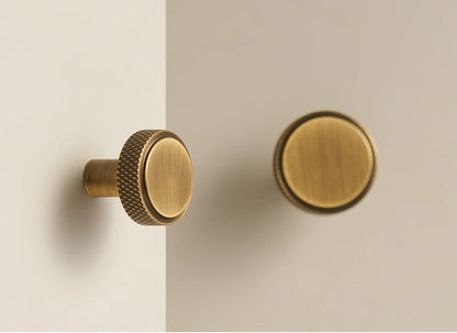 Solid Brass Knurled Antique Bronze T-bar Knob - Knobsy