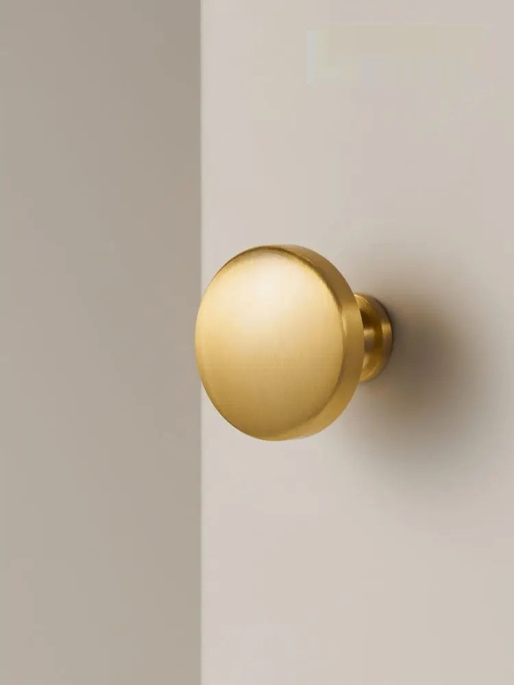 Solid Brass Round Comfortable Knob - Knobsy