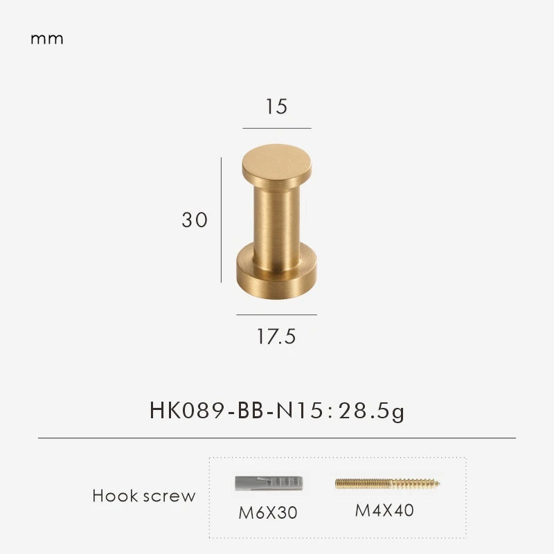 Solid Brass Various Shapes Brushed Knob - Knobsy