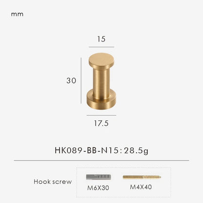 Solid Brass Various Shapes Brushed Knob - Knobsy